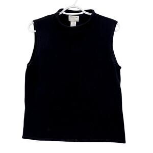 Preview Collection Black Sleeveless Mock Neck Top Size XL